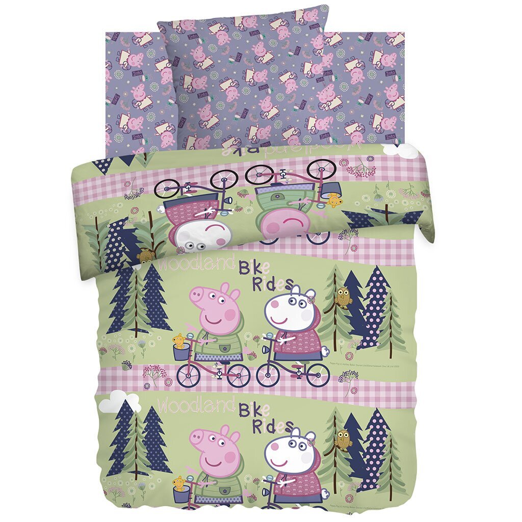 т КПБ Детский Бязь (1н 70*70, пр 214*150, п 143*215) Свинка Пеппа Велопрогулка 354187