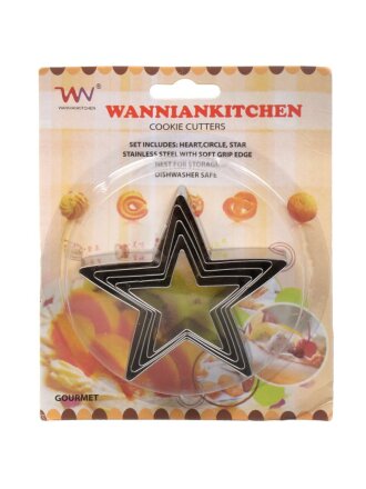 Форма для печенья сталь, 5 шт, фигурная, Звезда, Y4-5677