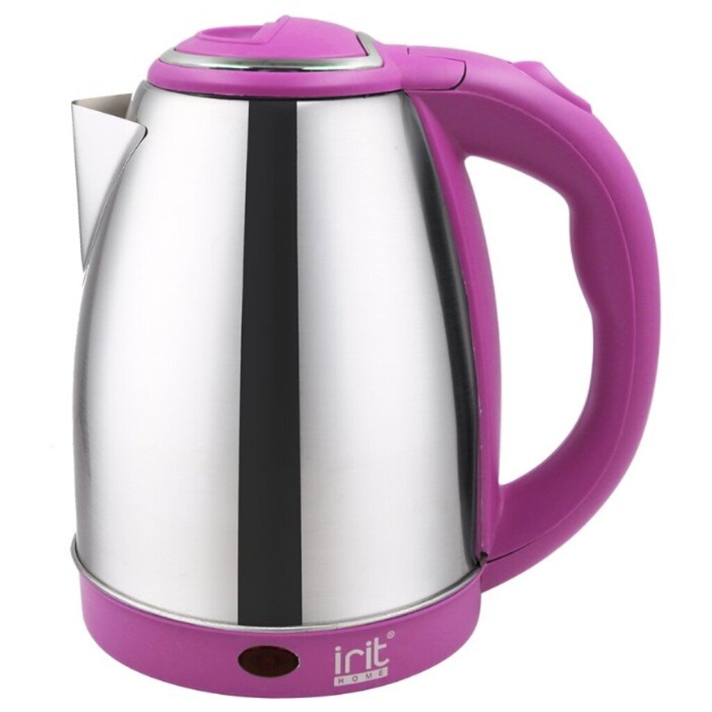 Чайник электрический Irit, IR-1337, розовый, 1.8 л, 1500 Вт, скрытый нагревательный элемент, металл