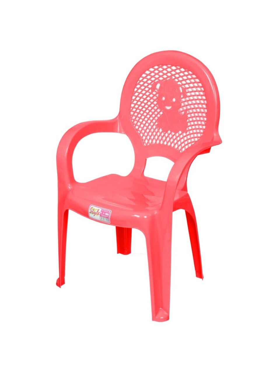 Стульчик детский пластик, DDStyle, Дюна, 36х33 см, красный, 06206
