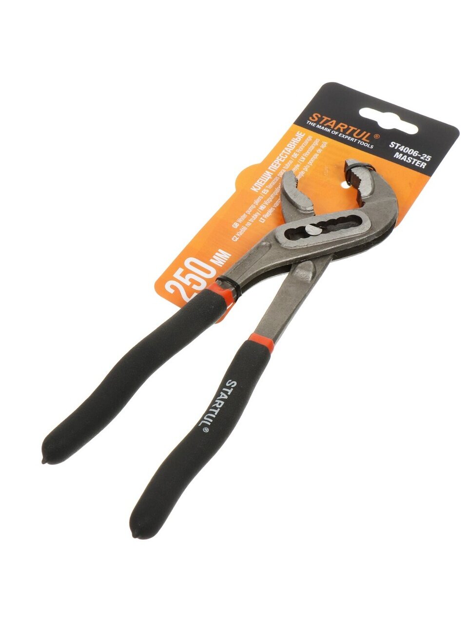 Клещи переставные, рукоятка ПВХ, Startul, Master, 250 мм, ST4006-25