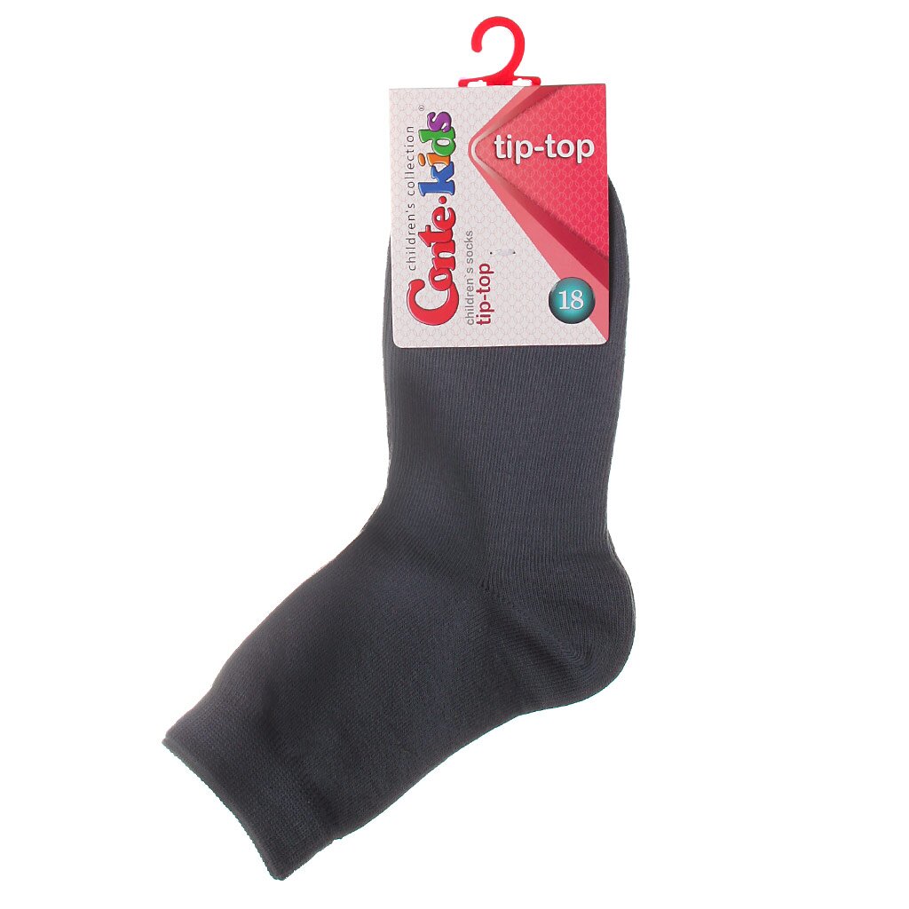 Носки детские хлопок, Conte-kids, Tip-Top, 000, темно-серые, р. 18, 5С-11СП
