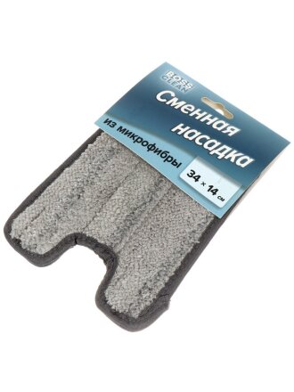 Сменный блок для швабры микрофибра, 34х14 см, Bossclean, SR-T7R