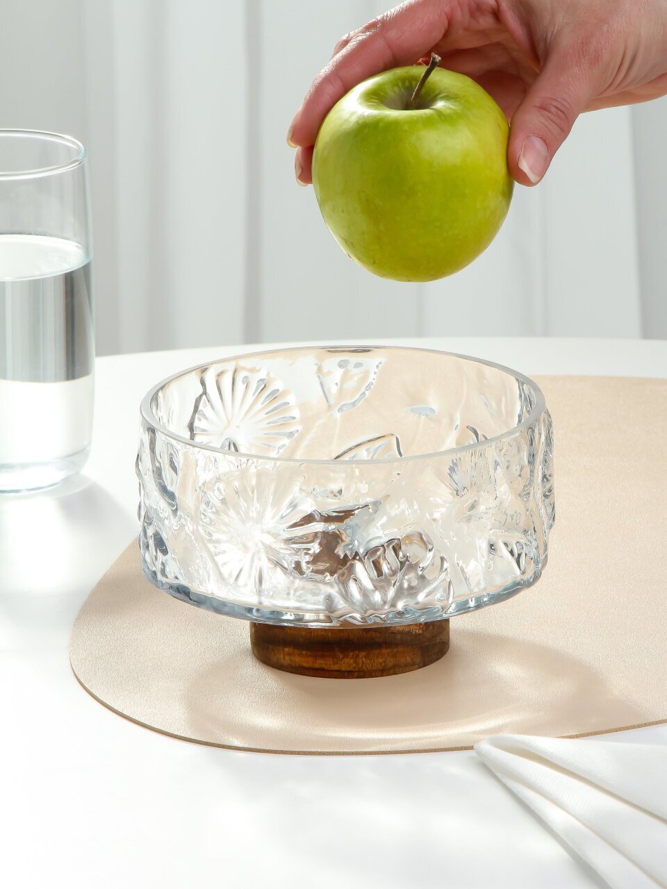 Ваза для конфет, стекло, 9х14 см, Lefard, Flora, 750-007