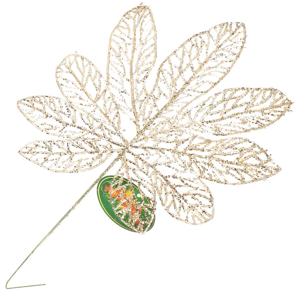 Елочное украшение Золотые листья, 30 см, 176712