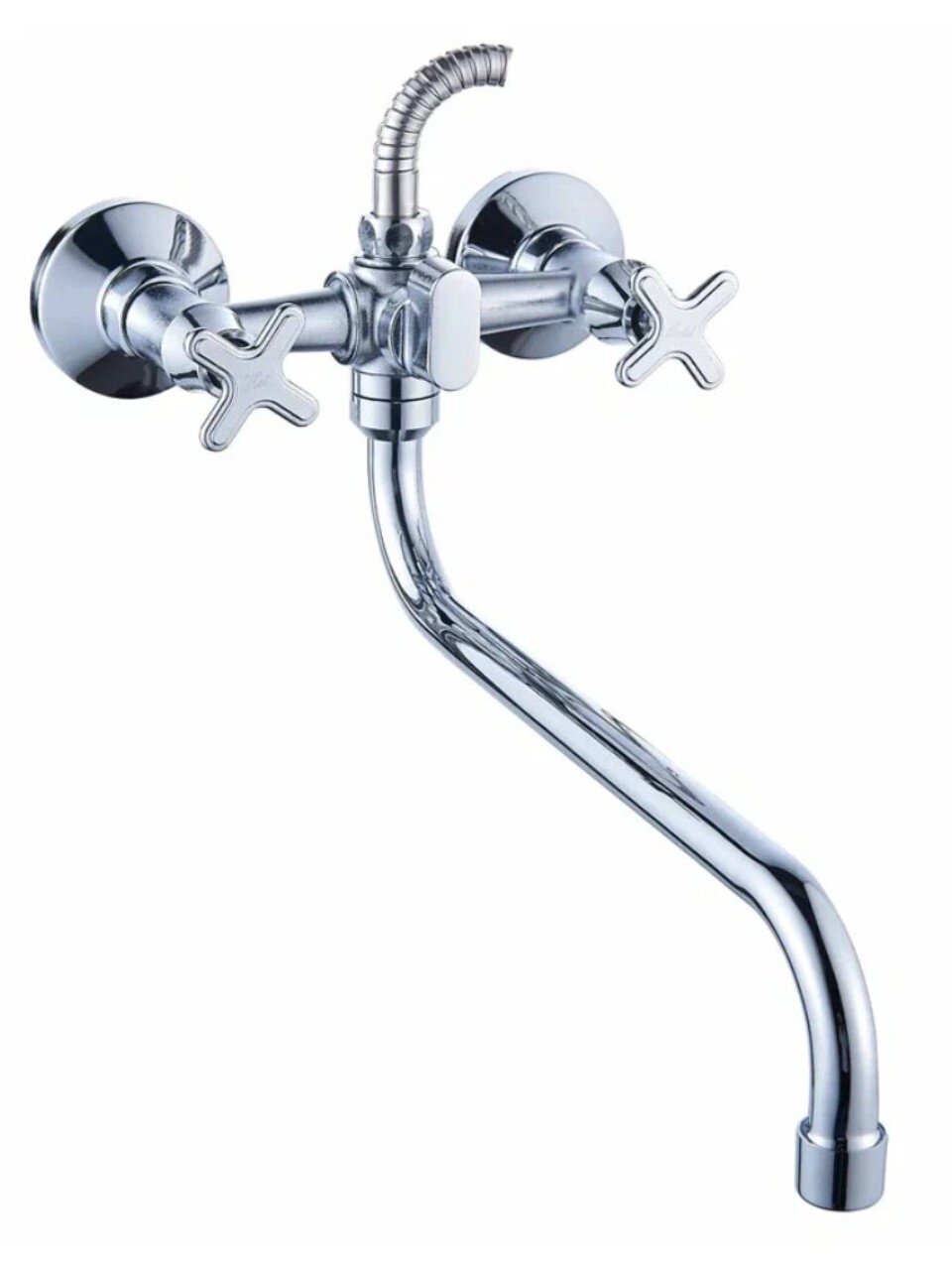 Смеситель для ванны, Антей, Кристи, с кран-буксой, хром, 247350-ANT