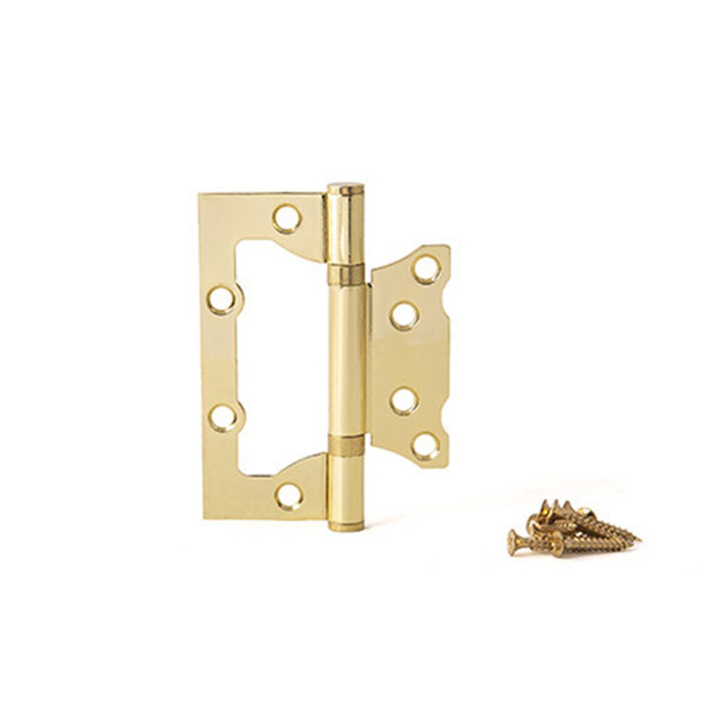Петля накладная для деревянных дверей, Vanger, 100х75х2 мм, P2-G, 27727, золото