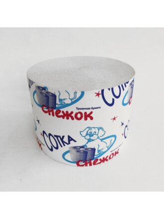 Туалетная бумага Снежок, 1 слой, 73 м, белая