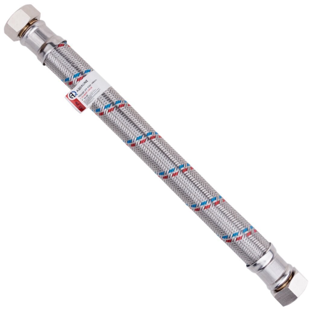 Подводка для воды 1&amp;quot;х1.2 м, г-г, латунь, Гигант, AquaLine