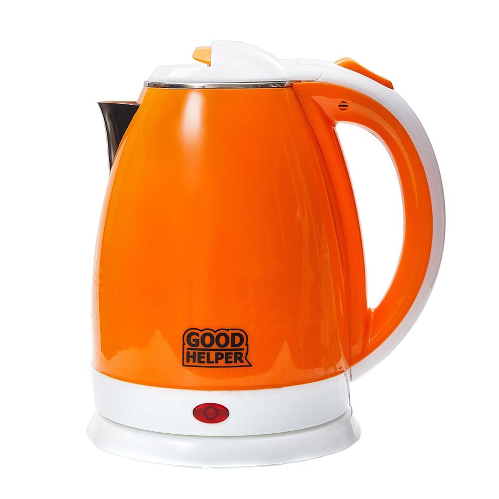 Чайник электрический GoodHelper, KPS-180C, оранжевый, 1.8 л, 1500 Вт, скрытый нагревательный элемент, пластик