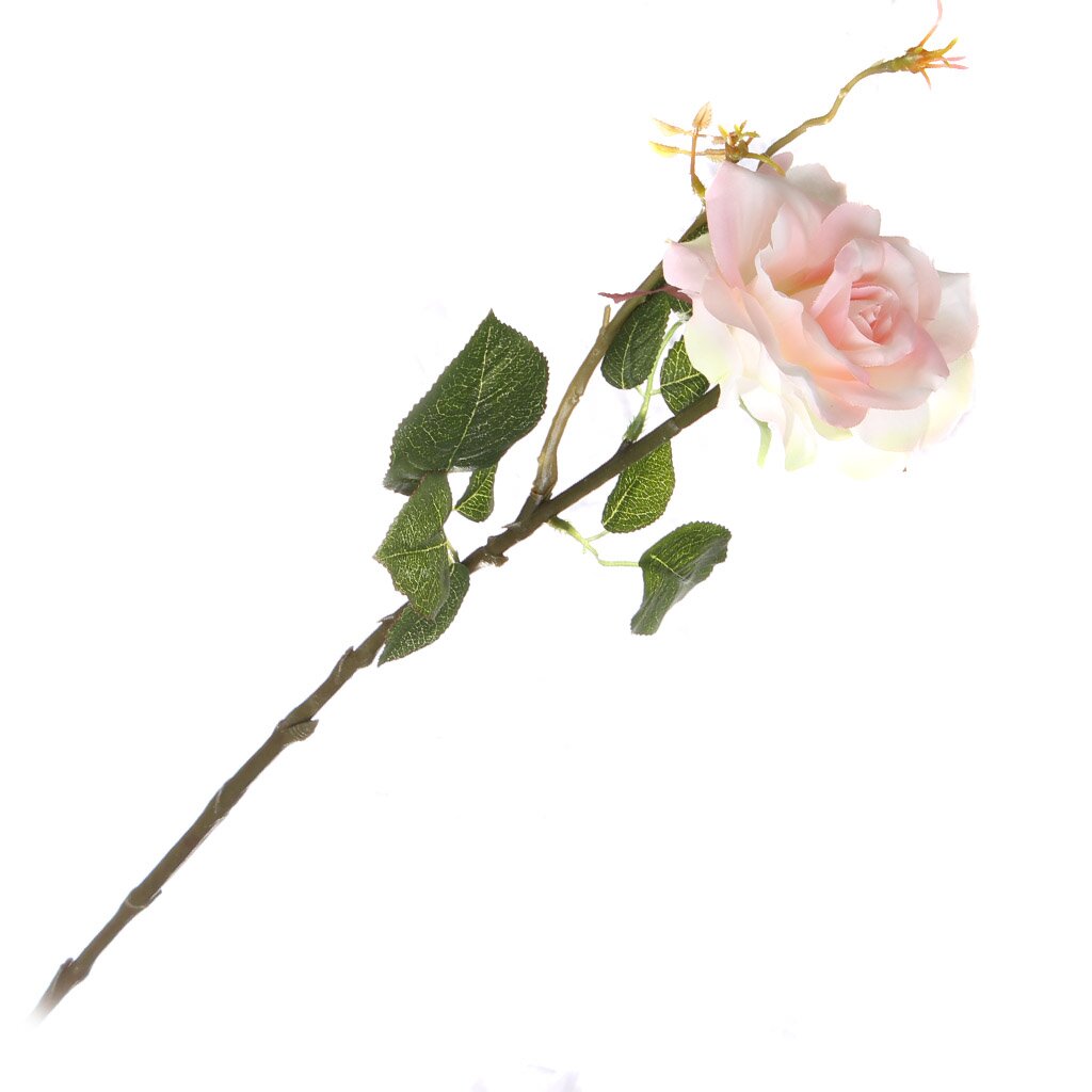 Цветок искусственный декоративный Роза, 53 см, персиковый, 16-0080