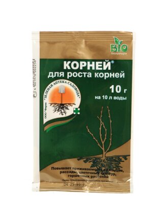 Удобрение Корней, универсальное, водорастворимое, порошок, 10 г, Зеленая аптека Садовода