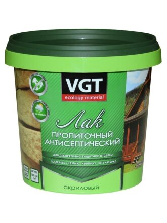 Лак VGT, Ореховое дерево, 15070, по дереву, полуглянцевый, акриловый, для внутренних и наружных работ, 0.9 кг