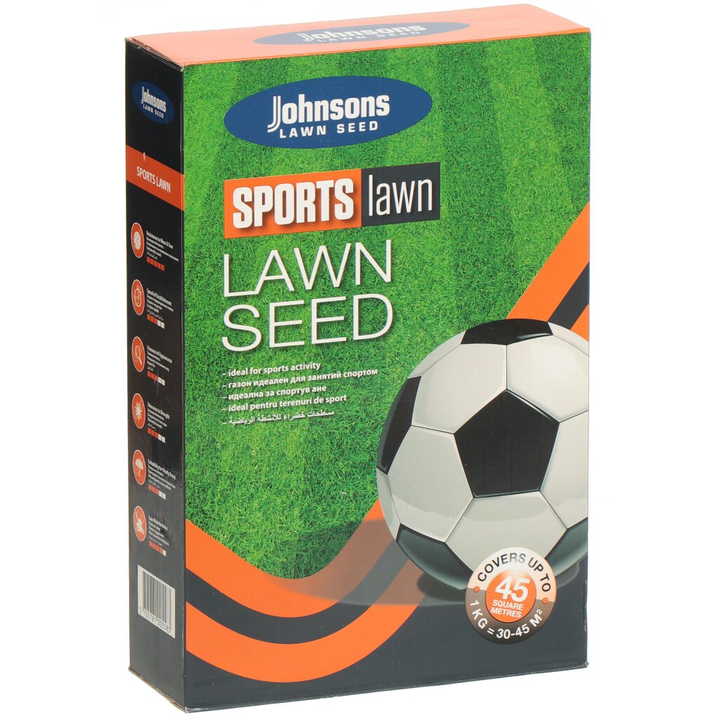 Семена Газон, Sports Lawn, 1 кг, спортивный, коробка, Johnsons Lawn Seed