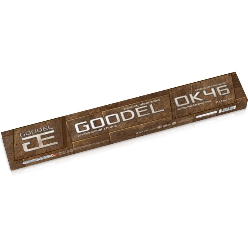 Электроды Goodel, ОК-46, 4х450 мм, 3 кг электроды goodel ок 46 3х350 мм 1 кг