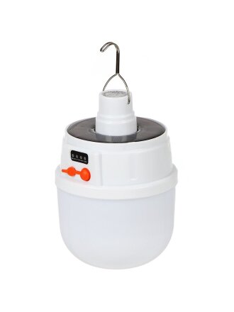 Фонарь кемпинговый встроенный аккумулятор, зарядка от USB, пластик, режим SOS, зарядка от солнца, DJ014