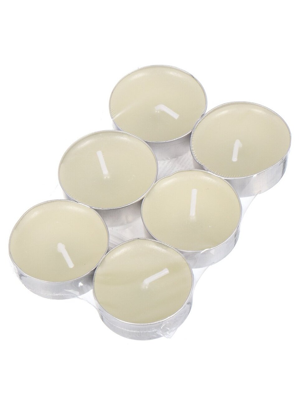 Свеча чайная круглая, 6 шт, греющая, 300373