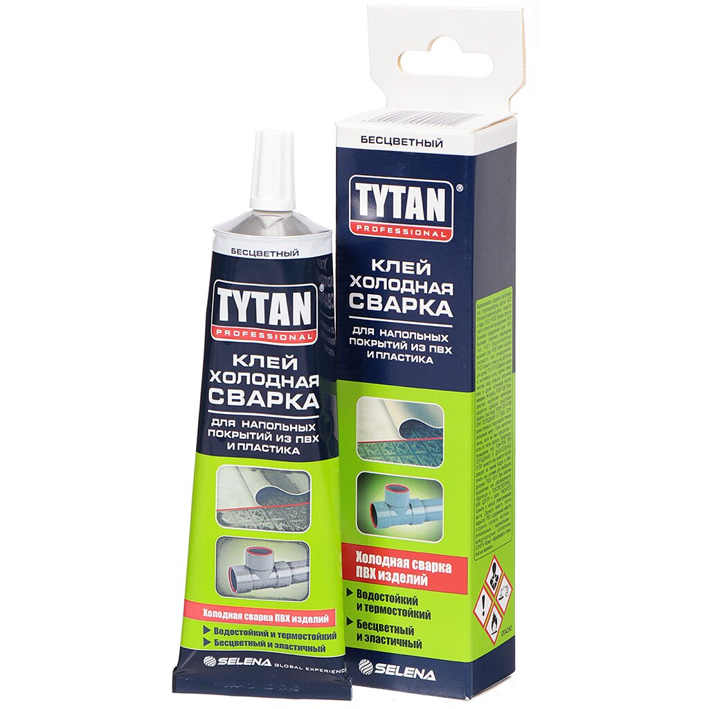 Холодная сварка для пола и ПВХ, Tytan, 100 мл, 22212 клей контактный для напольных пробковых покрытий tytan 1 л