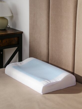 Подушка ортопедическая, 30 х 50 х 7/9, полиуретан, с эффектом памяти, средняя, Silvano, Y8-2976