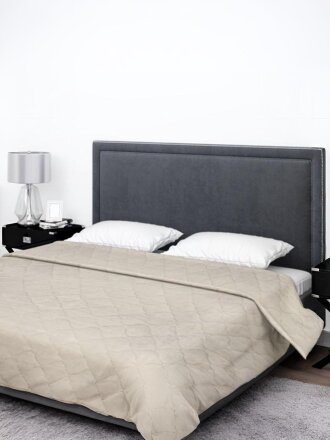 Покрывало евро, 200х210 см, 100% полиэстер, микрофибра, двухстороннее, Бояртекс, слоновая кость