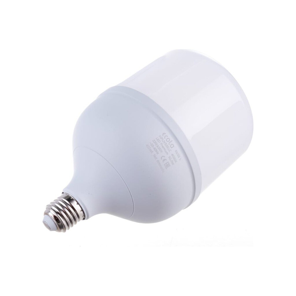 Лампа светодиодная E27-E40, 50 Вт, 220 В, цилиндрическая, 4000 К, свет нейтральный белый, Ecola, High Power, LED серьги со съёмным элементом трансформер жемчужный диск белый в серебре