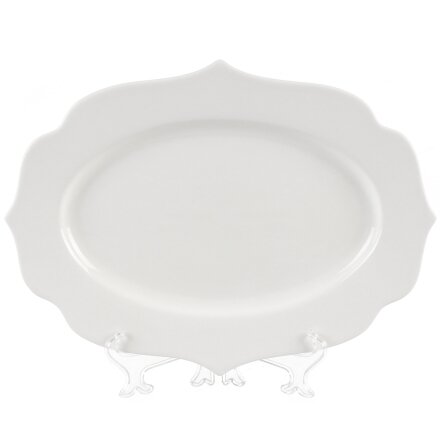 Блюдо фарфор, сервировочное, фигурное, 25.5х35х2.5 см, Belle, 0850078