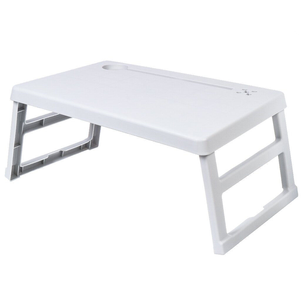 Столик для завтрака пластик, 54.5х36х27 см, серый, Y4-6459 столик для завтрака бамбук 50х30х6 см прямоугольный st24050b 2