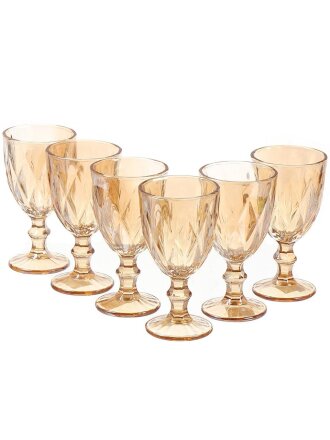 Бокал для вина, 300 мл, стекло, 6 шт, Мёд, Y4-5416