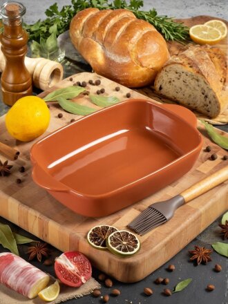 Форма для запекания керамика, 27.5х16.2х5.8 см, прямоугольная, в ассортименте, Y4-7291