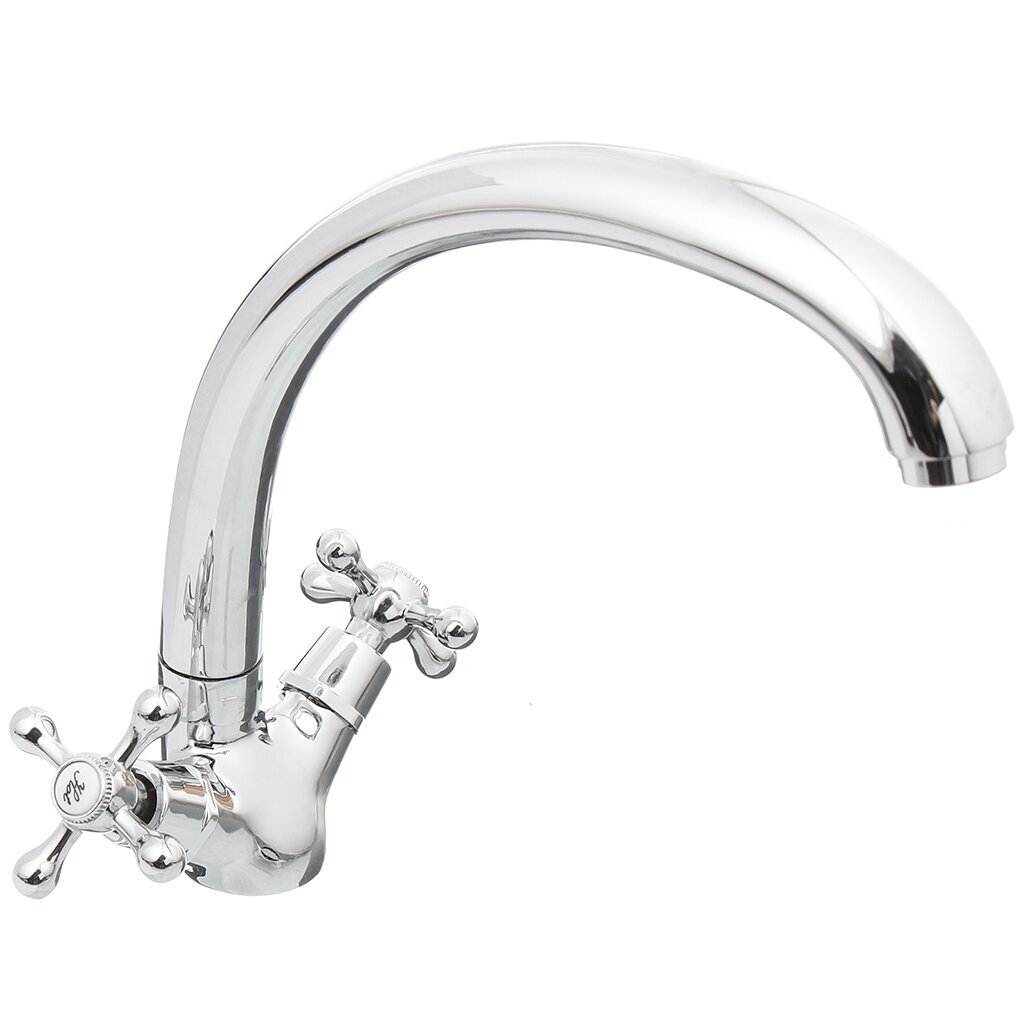 Смеситель кух керам.кран-букса TY1005 крест/руч, хром N.N