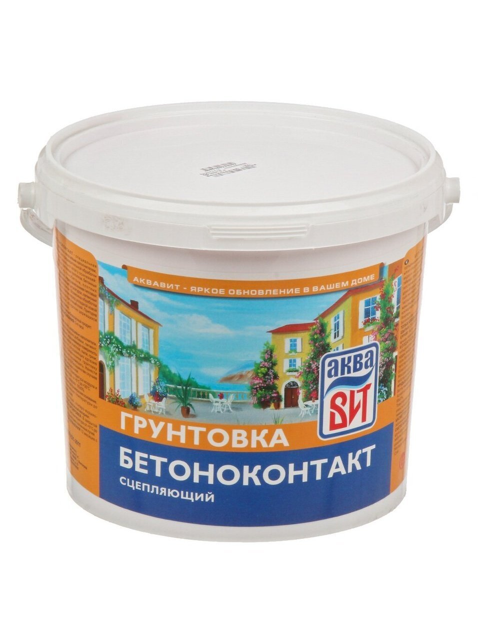 Грунтовка АкваВИТ, Бетоноконтакт, для внутренних и наружных работ, 5 л, ВАК-02-Б, сцепляющая