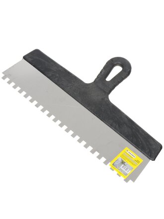 Шпатель для клея, нержавеющая сталь, зубчатый, 35 зуб, 8х8 мм