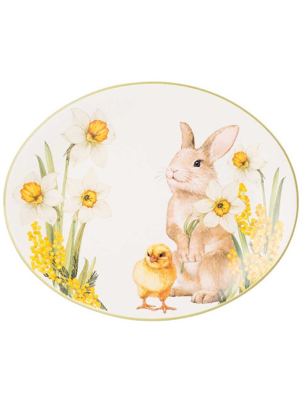 Блюдо керамика, овальное, 25.5х31.5х3 см, Sunday, Agness, 358-2197