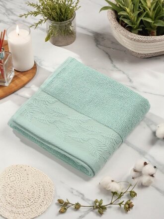 Полотенце банное 50х90 см, 100% хлопок, 500 г/м2, Перо, Silvano, эвкалипт, Узбекистан