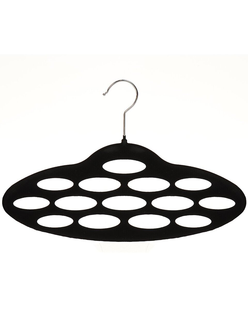 Вешалка-плечики для галстуков, флокированная, черная, Y8-2836