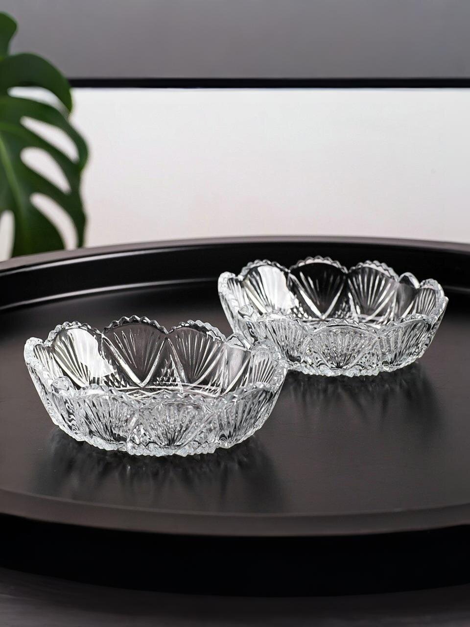 Набор салатников стекло, 2 шт, 13х10 см, 0,25 л, CARAT-ROYAL, Kaveh, 04s10+21