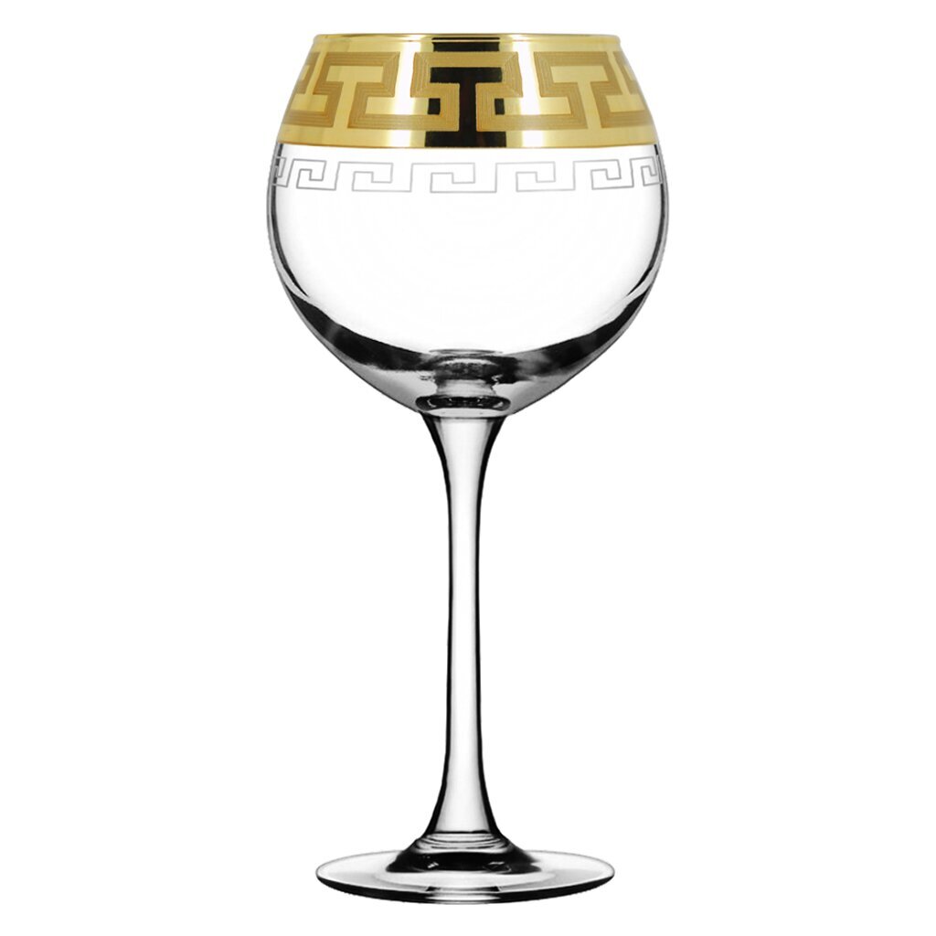 Бокал для вина Гусь-Хрустальный Стекольный завод Греческий узор EAV03-1688, 6 шт, 210 мл