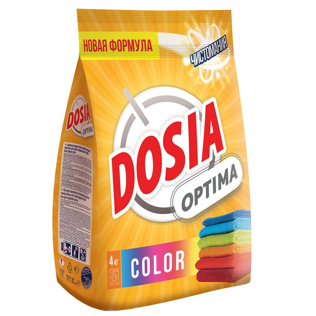 Стиральный порошок Dosia, 4 кг, автомат, для цветного белья, Optima Color