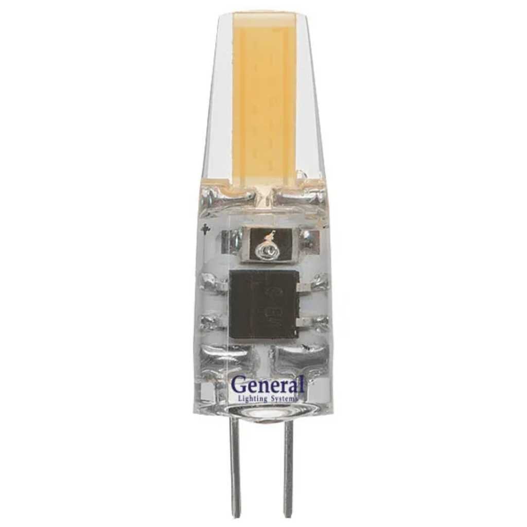Лампа светодиодная G4, 7 Вт, 220 В, капсула, 4500 К, свет нейтральный белый, General Lighting Systems, GLDEN-C свет надежды