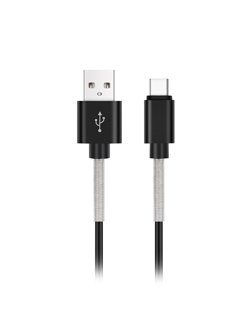 Кабель USB, AVS, TC-361S, Type-C, 1 м, USB 2.0, усиленный, в пакете, черный, A40283S