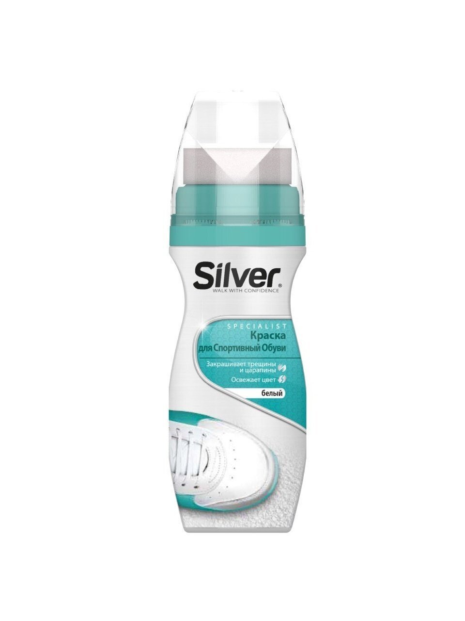 Краска Silver, для спортивной обуви, 75 мл, белая, LS2005-04/LS2005-04