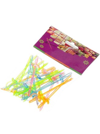 Шпажки декоративные пластик, 8.5 см, 24 шт, в ассортименте, Сабля, Y3-601