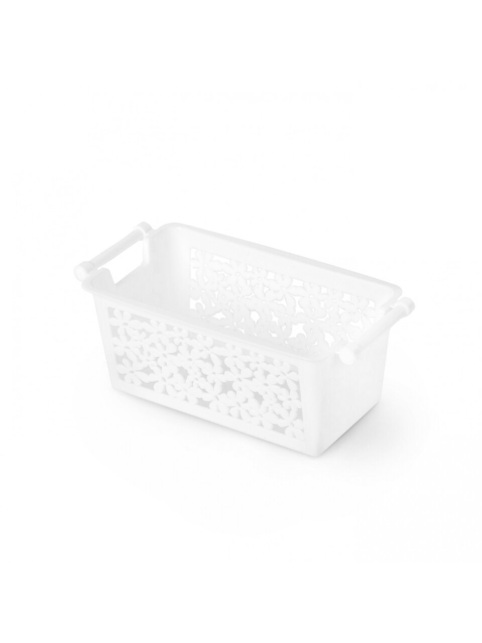 Корзина для хранения, 23х12х9 см, прямоугольная, пластик, коричневая, Альтернатива, Романтика, М1783