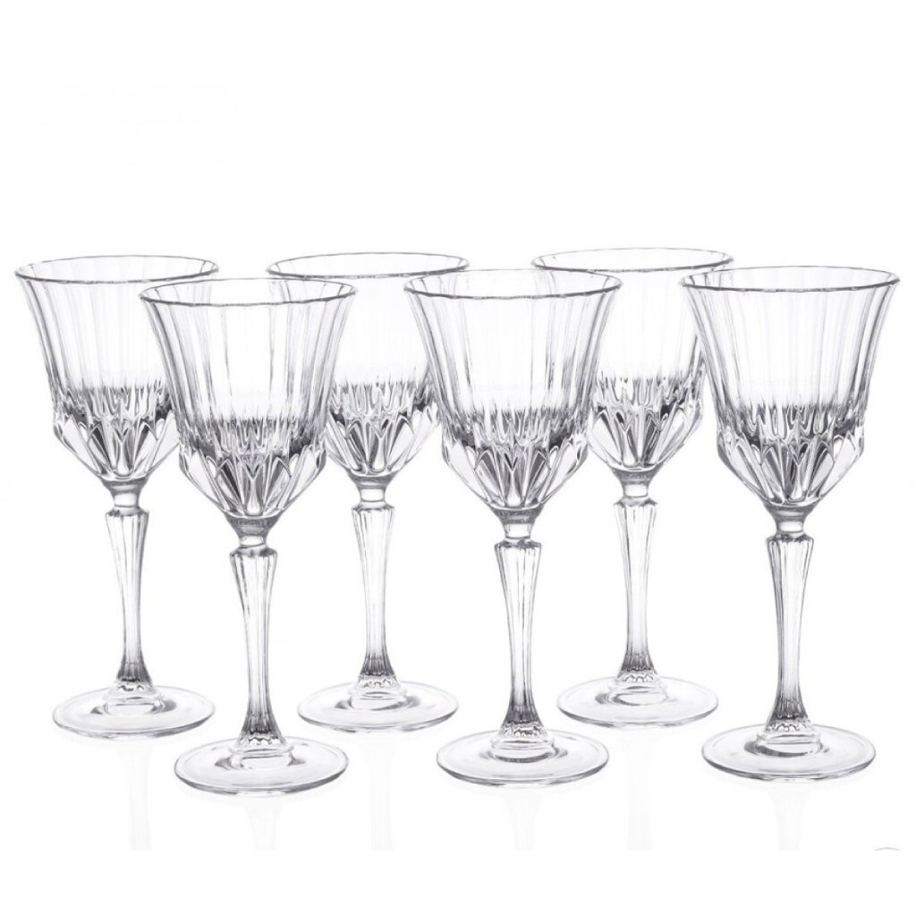 Бокал для вина, 280 мл, хрустальное стекло, 6 шт, RCR, Adagio, 28270 декантер стеклянный для вина совиньон 800 мл 20 5×8×34 см