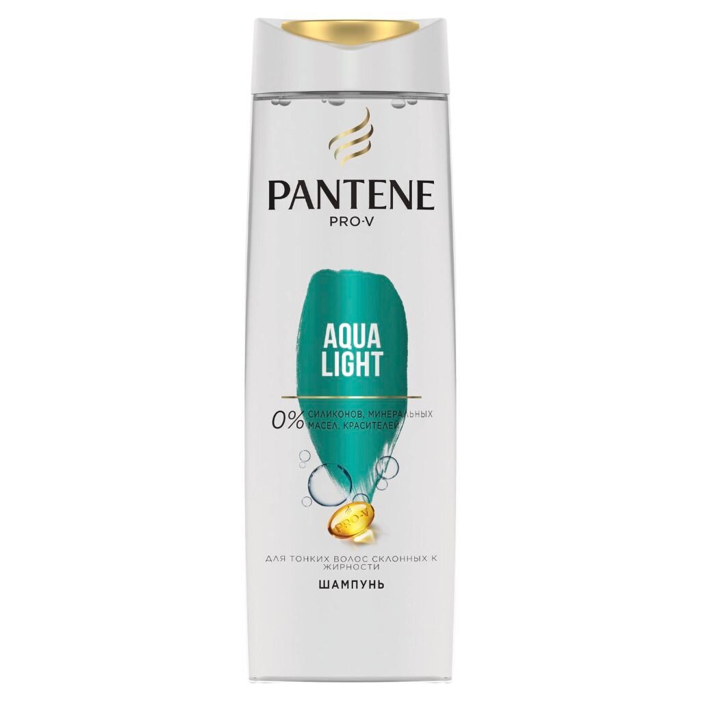 Шампунь Pantene Pro-V, Aqua Light, для всех типов волос, 400 мл полоски очищающие для носа etude organix volcanic бамбуковый уголь для всех типов кожи 5 штук