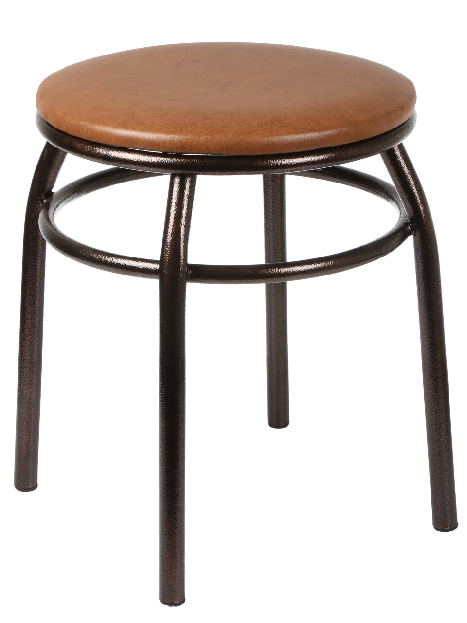 Табурет 380х380х450 мм, коричневый, сиденье круглое, Мега