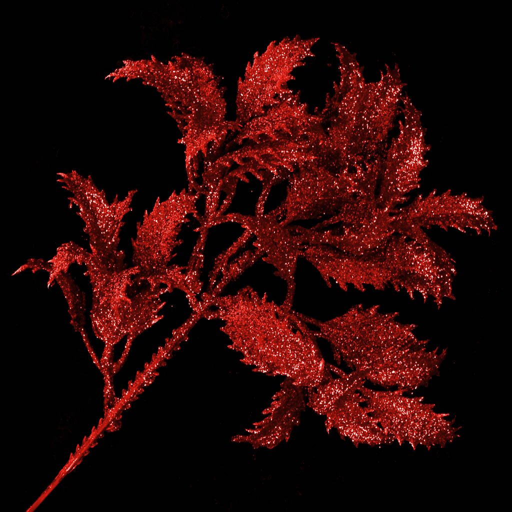 Ветка декоративная 12х26 см, красная, Пуансеттия, SYCZB-382196
