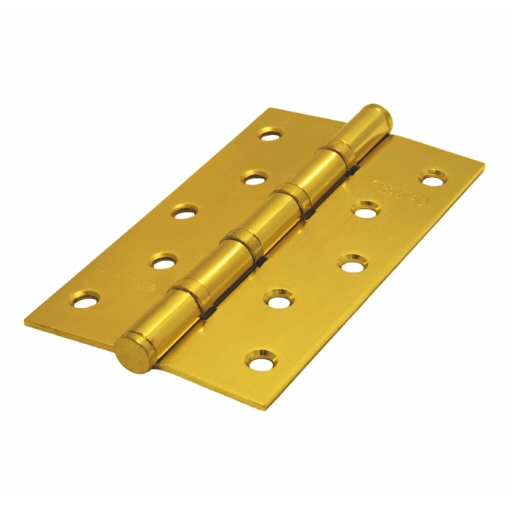 Петля врезная для деревянных дверей, Arsenal, 125x75x2.5 мм, универсальная, 4ВВ SB, 98760386, матовое золото