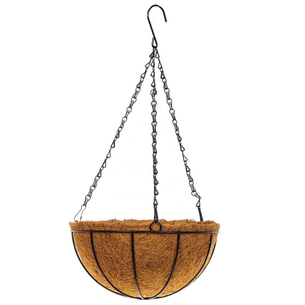 Кашпо подвесное 25 см, круглое, Волокно, Y4-4026 кокосовое волокно сады аурики