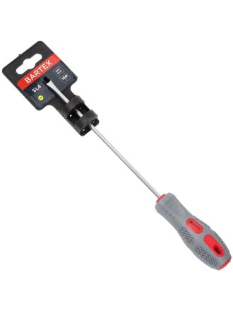 Отвертка плоская, Bartex, SL4, 4х150 мм, антискользящая двухкомпонентная, CrV сталь, K0029N